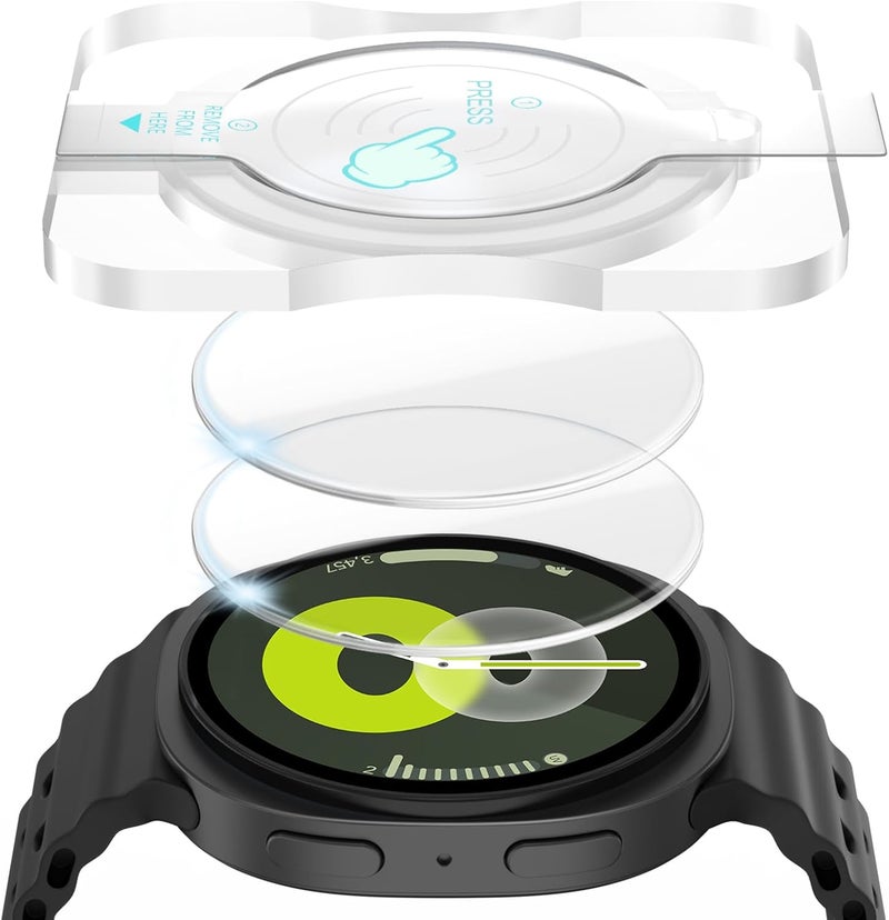 SPGUARD 2 Pack for Samsung Galaxy Watch 8 40mm Screen Protector,Full Protective Tempered Glass Film All Around Coverage Cover ONLY Compatible with Galaxy Watch8 40mm - Image 1